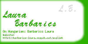 laura barbarics business card